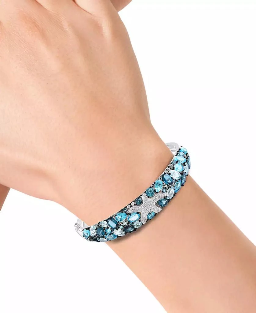 Effy EFFY® Multi-Gemstone Starfish Bangle Bracelet (13 ct. t.w.) in Sterling Silver 4