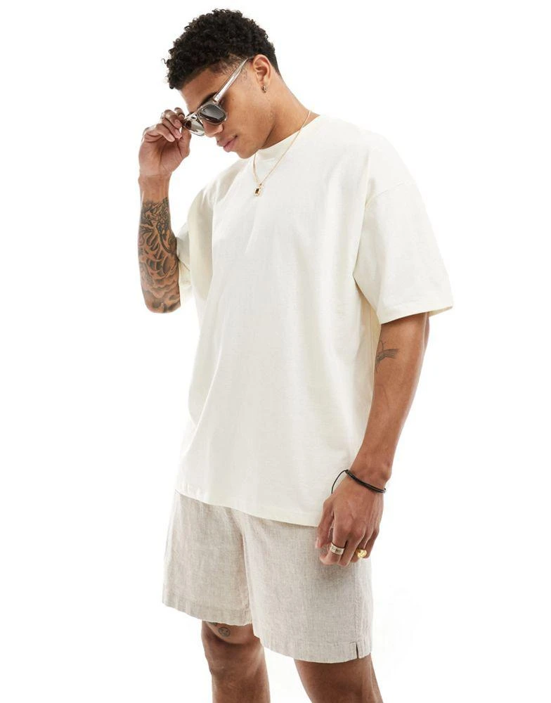 ASOS ASOS DESIGN oversized t-shirt in off white with Mexico club back print 2