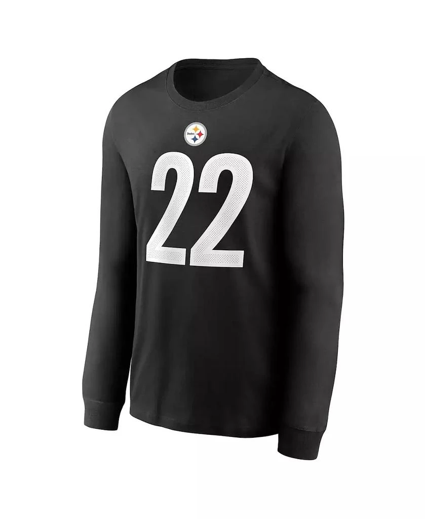 NIKE Men's Najee Harris Black Pittsburgh Steelers Player Name & Number Long Sleeve T-shirt 3