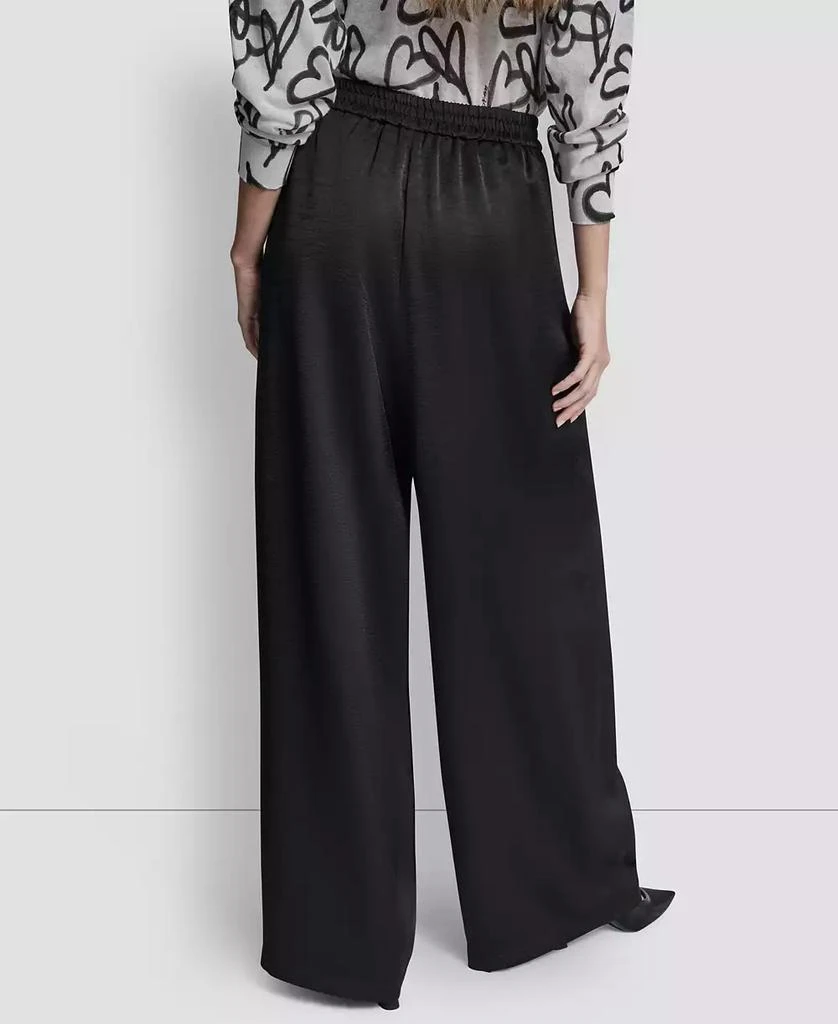 DKNY Women
s Pleated Wide-Leg Pull-On Pants 2