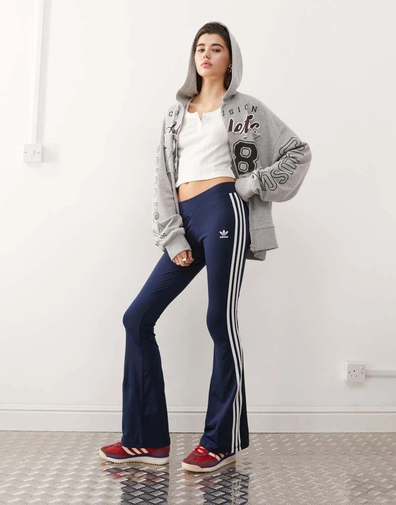 Adidas adidas Originals Adicolor flared leggings in navy 1