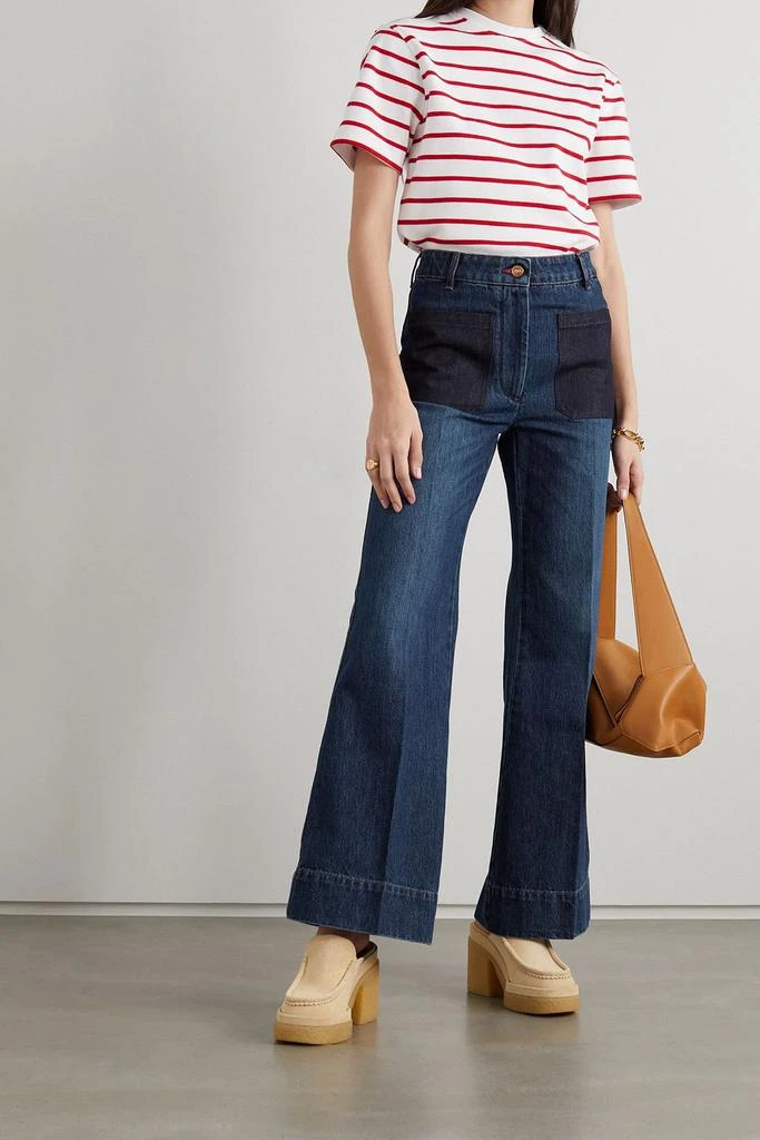 Victoria Beckham Alina patchwork wide-leg jeans 2