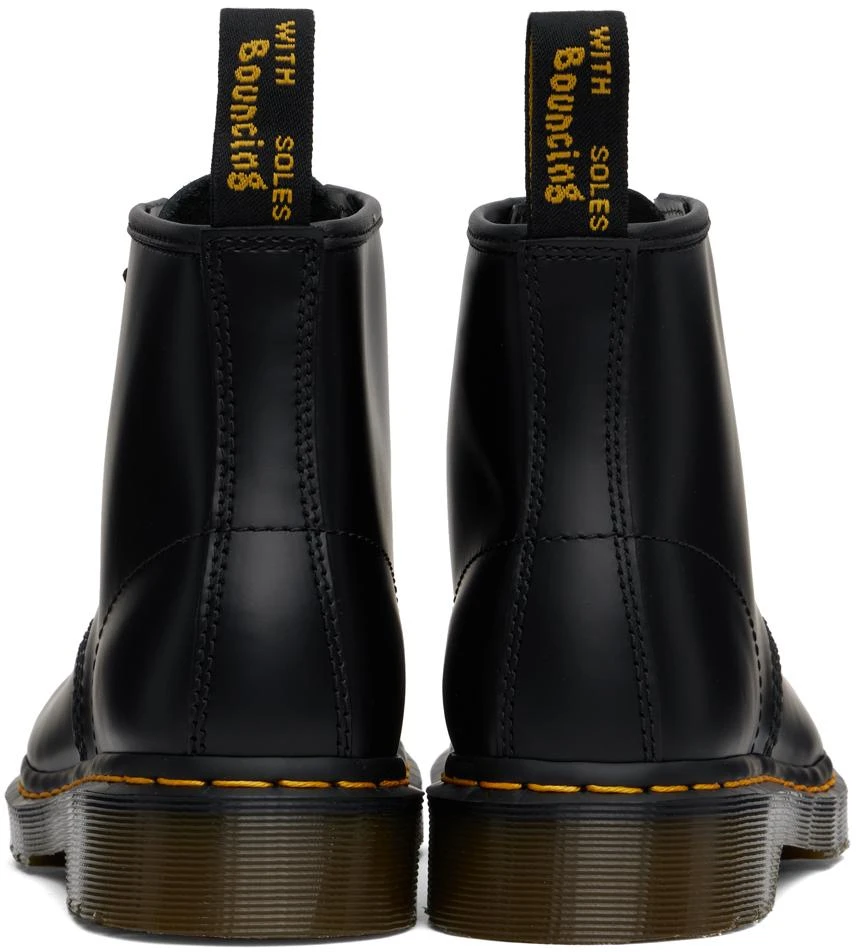 Dr. Martens Black 101 Yellow Stitch Ankle Boots 2