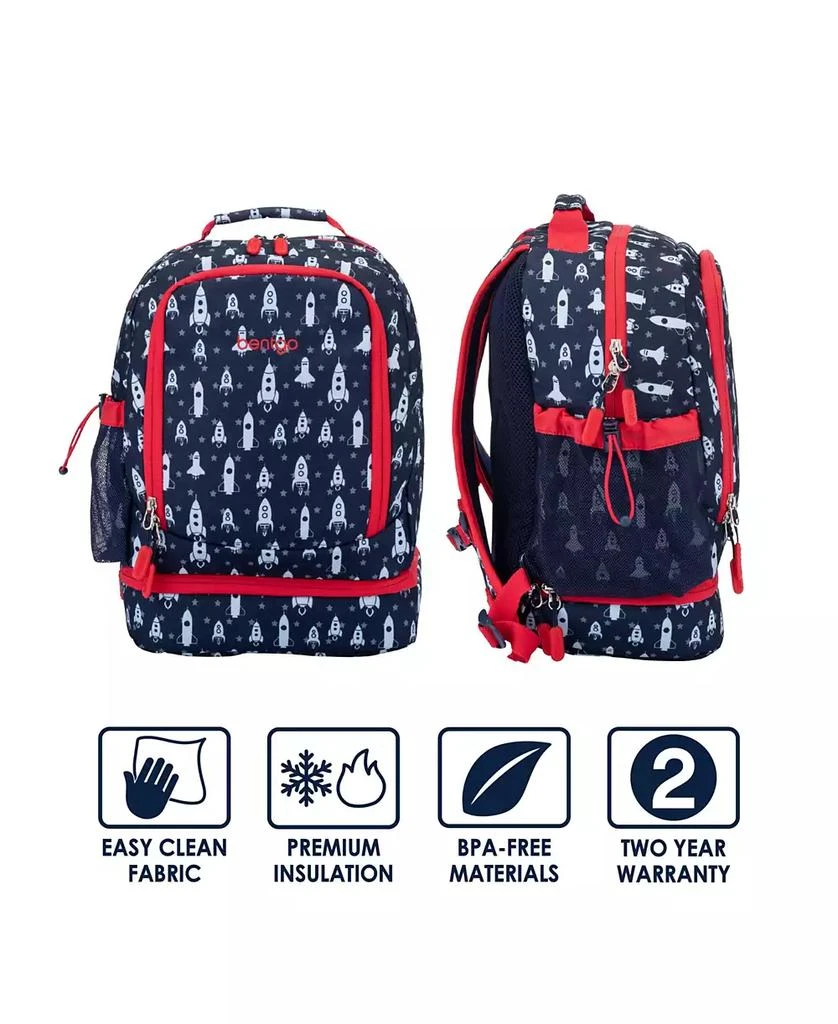 Bentgo Kids Prints 2-In-1 Backpack and Insulated Lunch Bag - Rocket 3