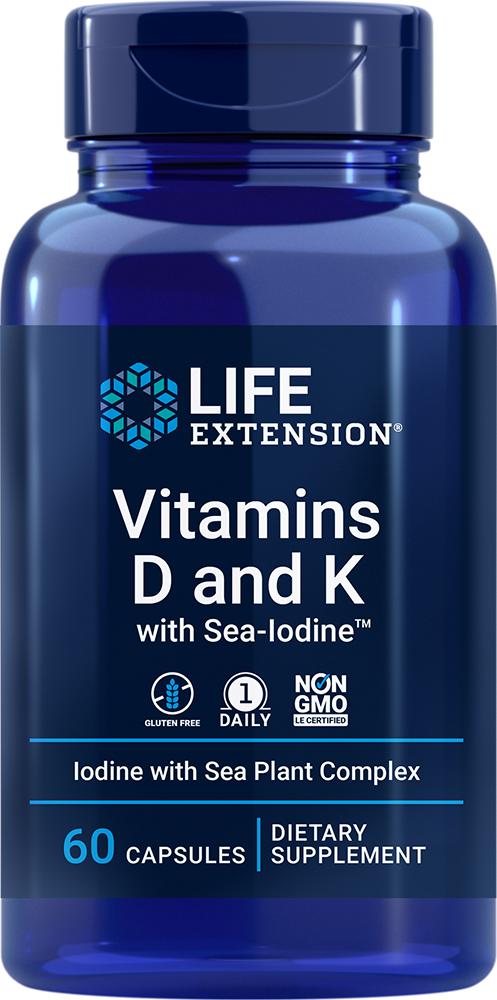 Life Extension Life Extension Vitamins D and K with Sea-Iodine™ (60 capsules)