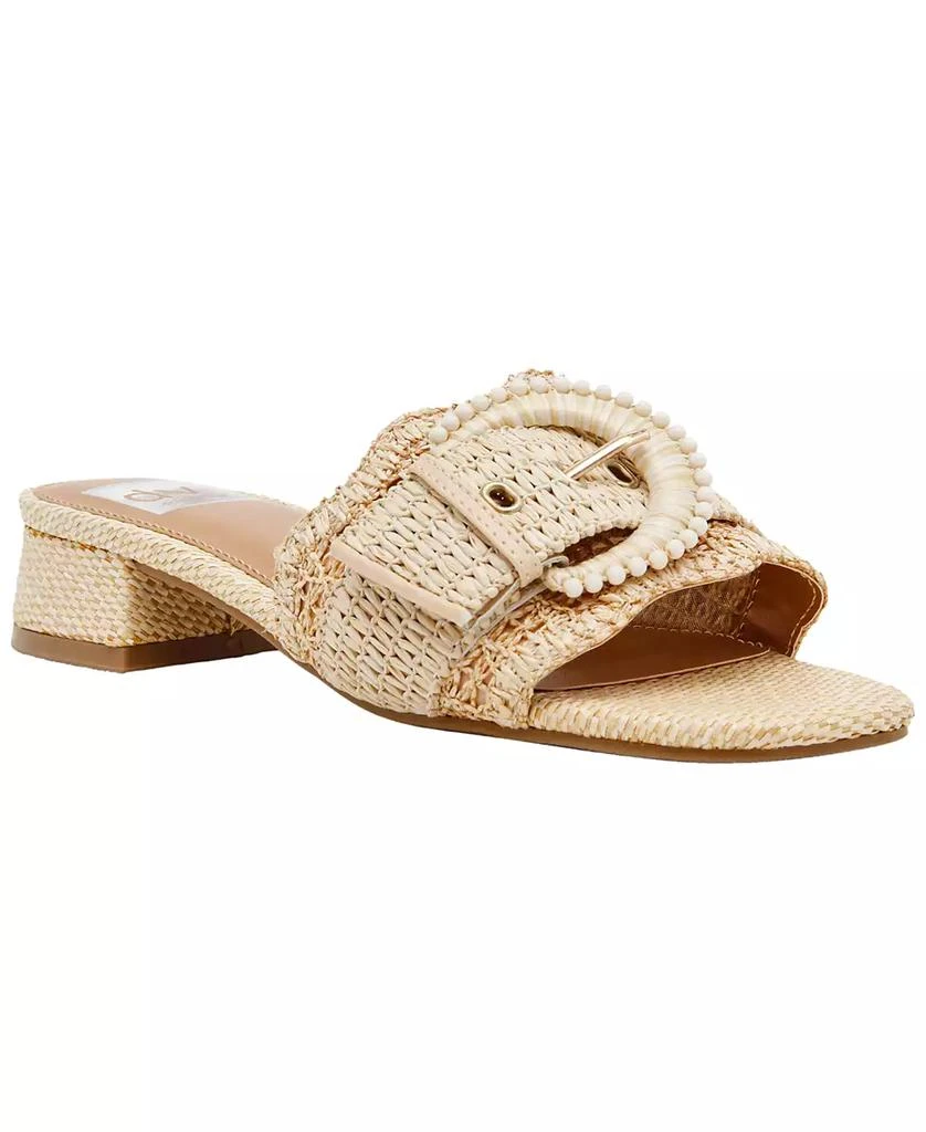 DV Dolce Vita Women's Nillz Buckle Slide Low Block Heel Dress Sandals
