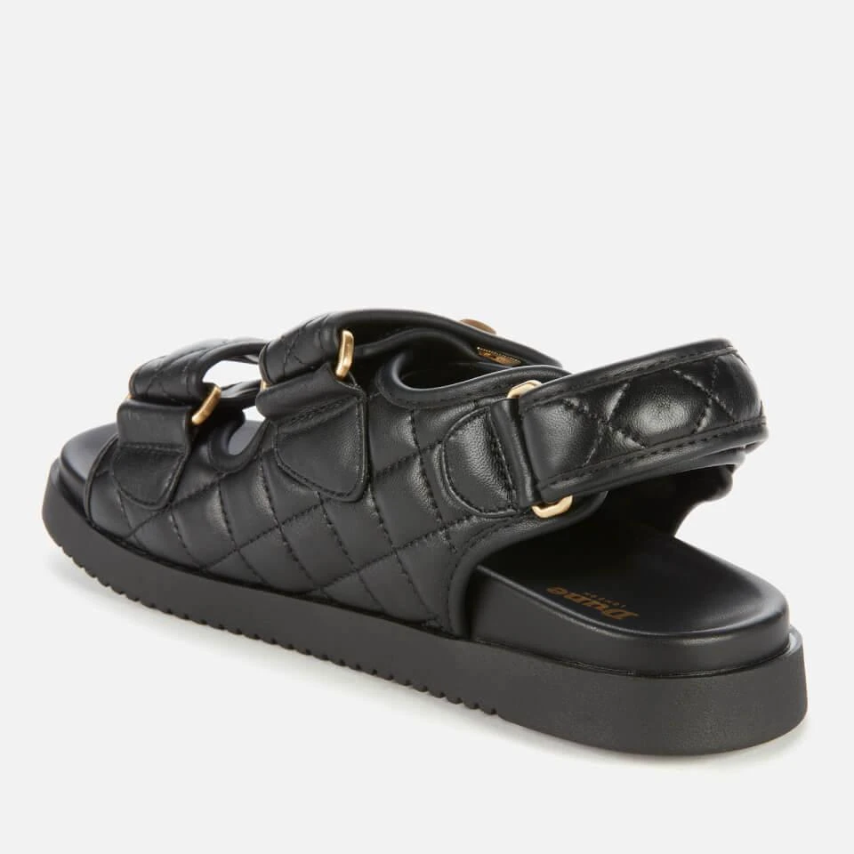 Dune DUNE WOMEN'S LOCKSTOCK LEATHER DOUBLE STRAP SANDALS - BLACK 2