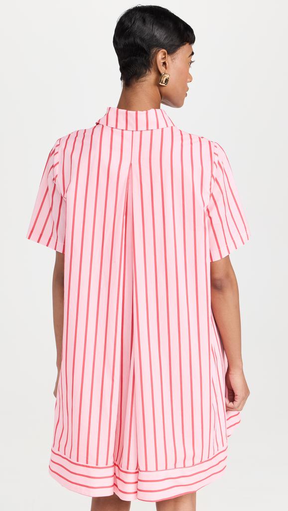 English Factory Stripe A-line Shirt Dress