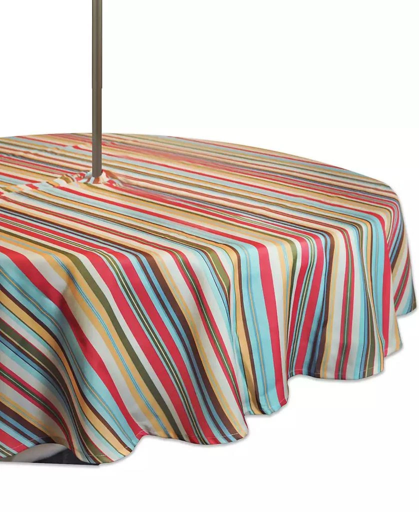 Design Imports Summer Stripe Outdoor Tablecloth 60" x 84" 3