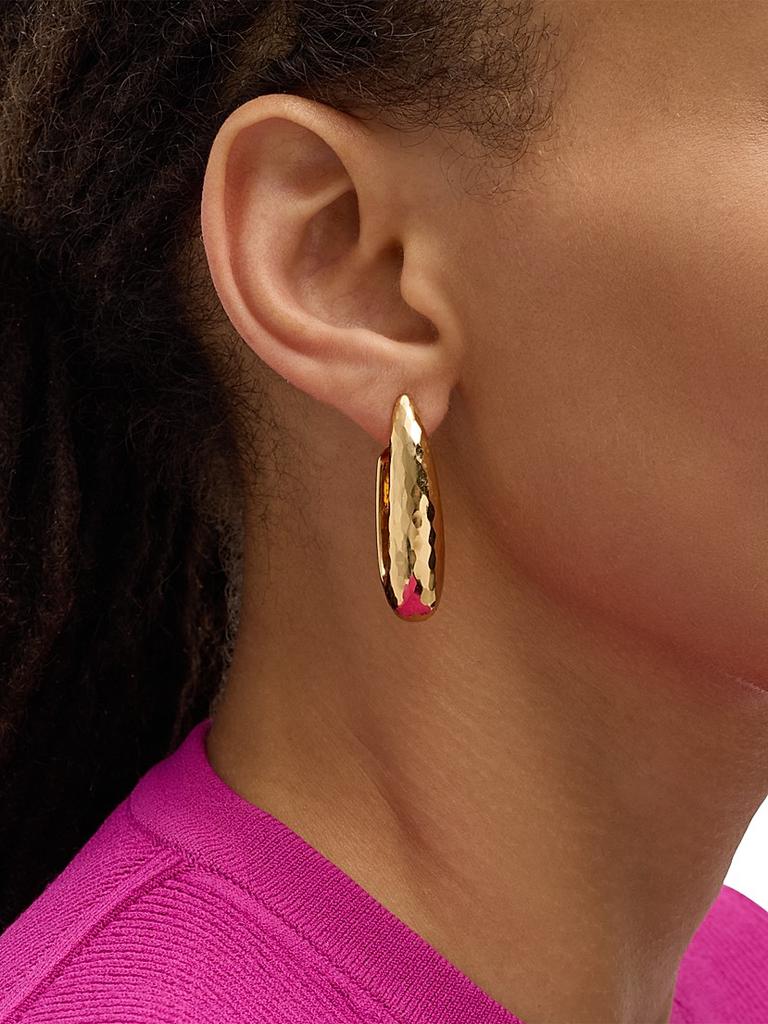 LANA Disco 14K Yellow Gold Elongated Hoops