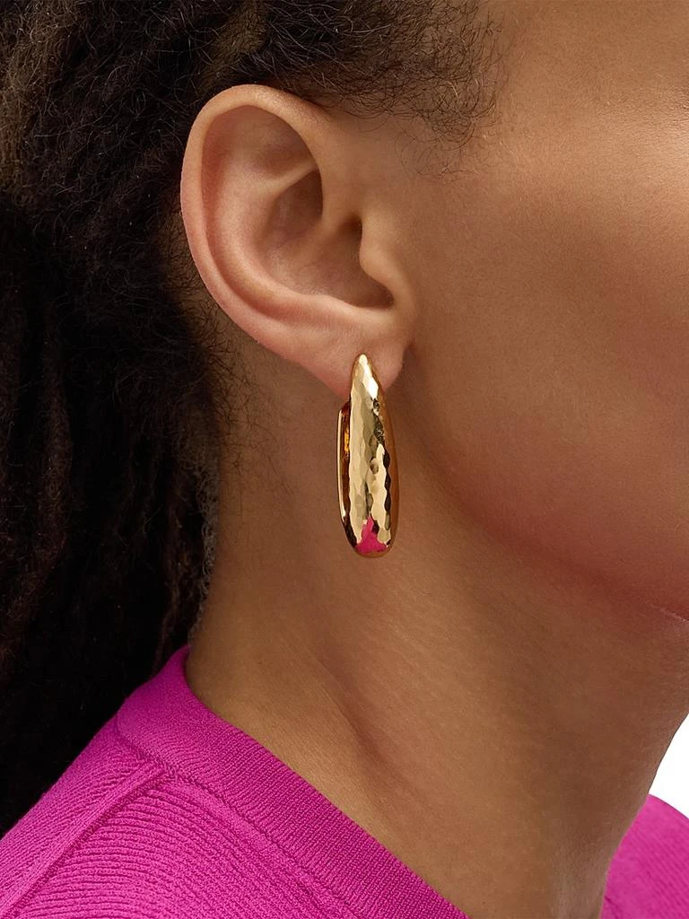 LANA Disco 14K Yellow Gold Elongated Hoops 2