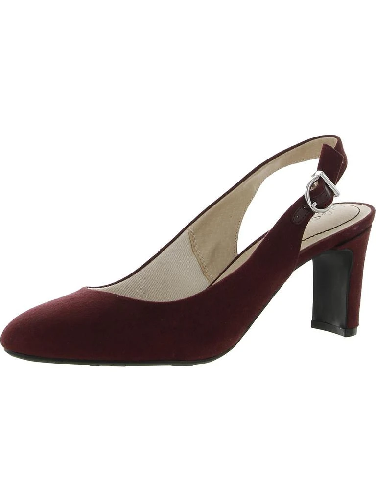 LifeStride Gigi Sling  Womens Cushioned Footbed Slip On Dress Heels 7