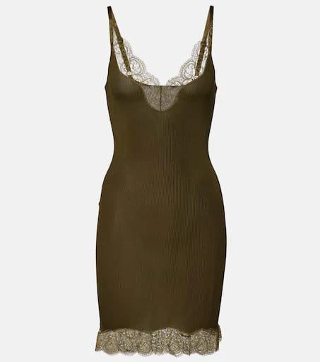 Yves Saint Laurent Lace-trimmed silk jersey slip dress - Dresses & Skirts -  Compare Prices from 7+ Stores - Free Shipping - BeyondStyle