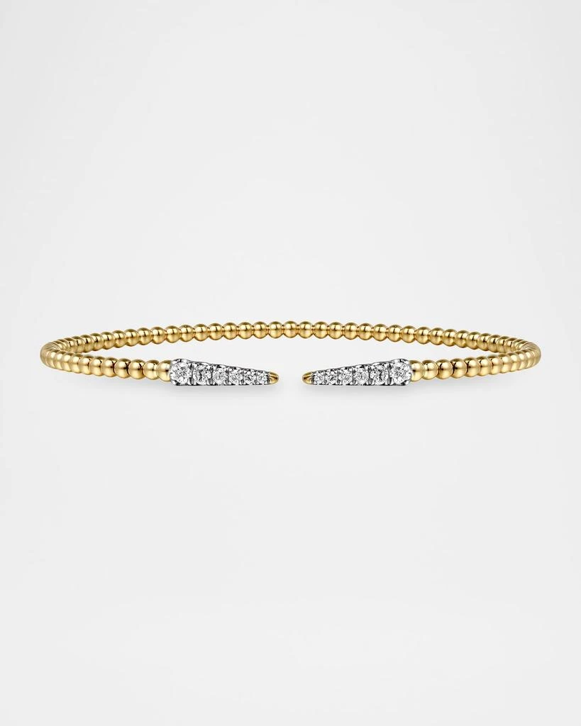 Gabriel 
Co 14K Yellow Gold Bujukan Diamond Spikes Split Bangle