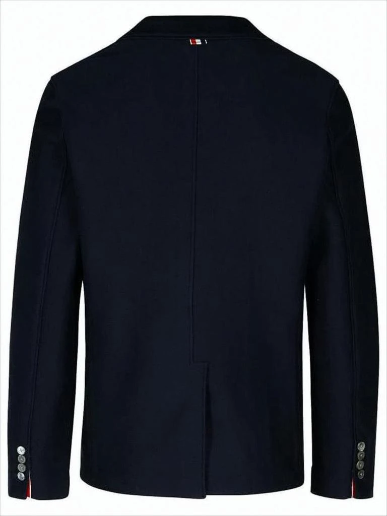 Thom Browne Tailored Deep Navy Suit Jacket with Signature Striped Detail 3