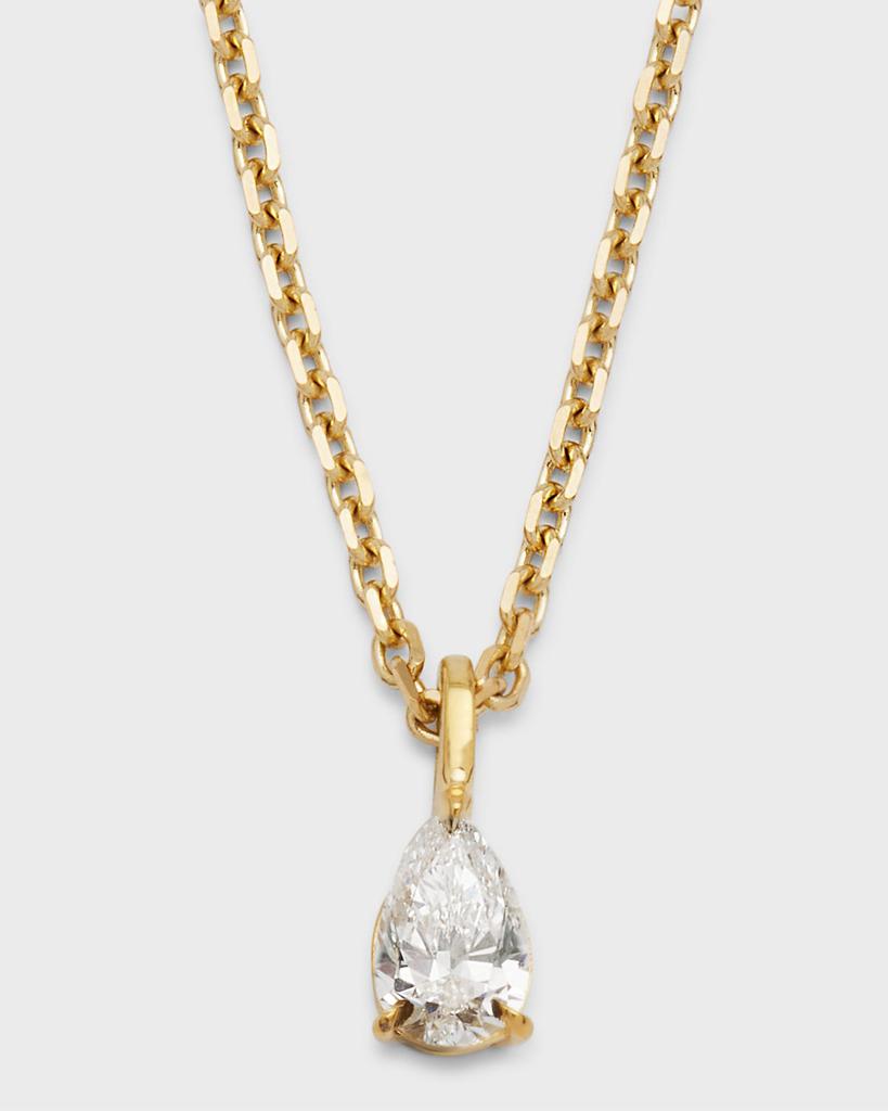 Anita Ko 18K Yellow Gold Pear Diamond Pendant Necklace