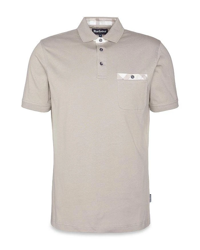 Barbour Hirstly Cotton Tartan Trimmed Pocket Polo Shirt 6