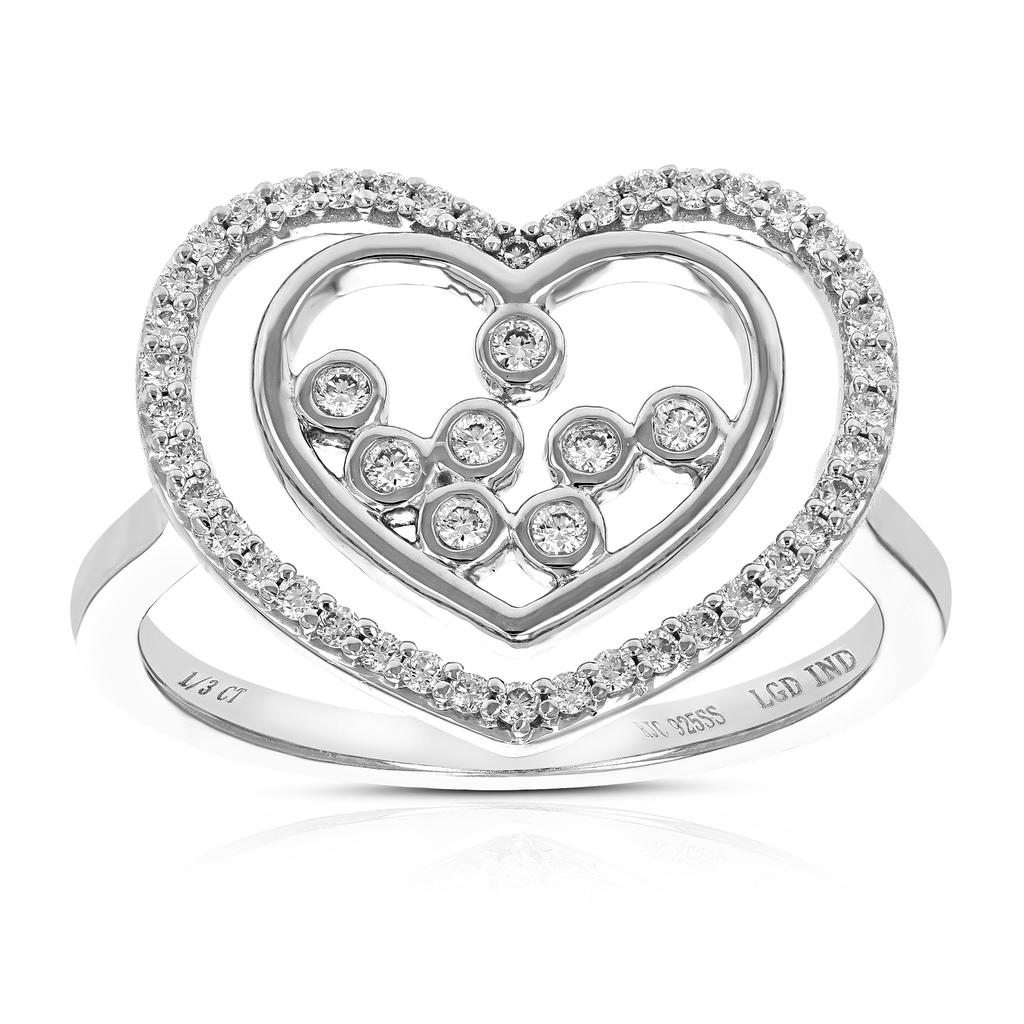 Vir Jewels 1/4 cttw Round Lab Grown Diamond Prong Set Engagement Ring .925 Sterling Silver