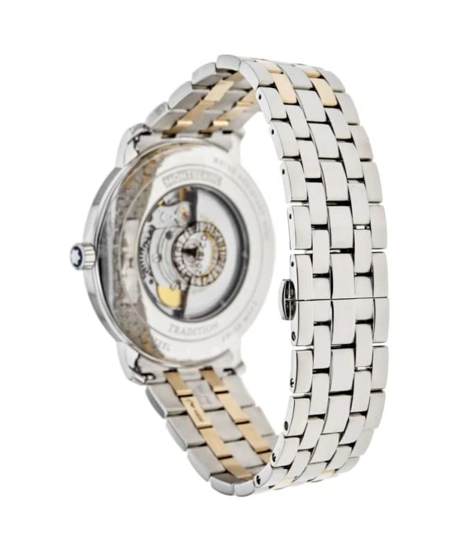 MontBlanc Montblanc Tradition Date Automatic White Dial 18K Rose Gold Bezel Steel Men's Watch 114337 4