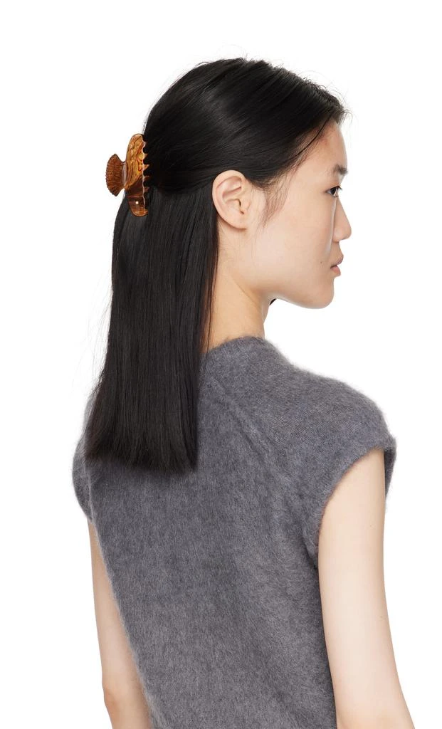 Sophie Buhai Brown Small Fan Shell Claw Hair Clip 3