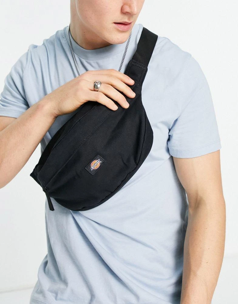 DICKIES Dickies duck canvas cross body bag bum bag in black 1