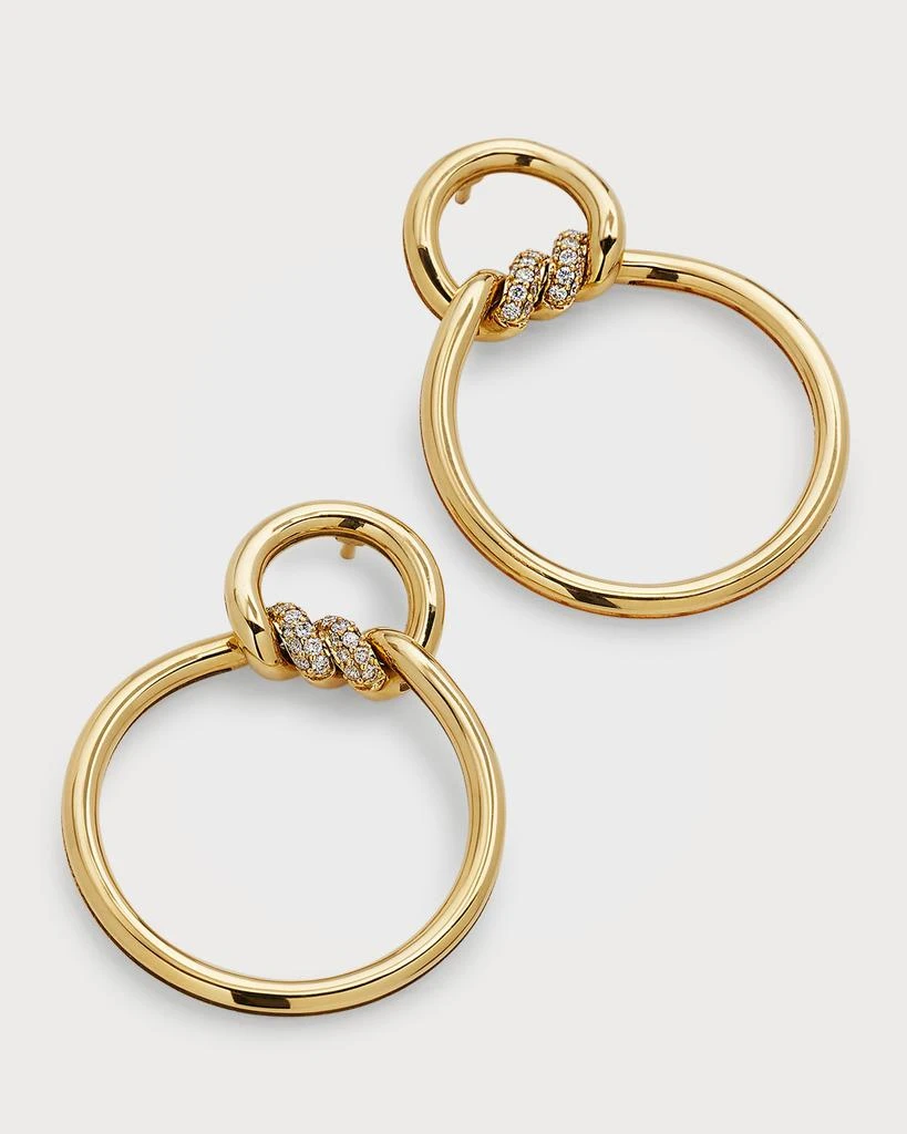 Roberto Coin 18K Cialoma Earrings with Diamond Twist 3