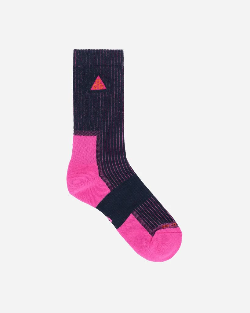 NIKE ACG Everyday Cushioned Crew Socks Armory Navy / Laser Fuchsia 1
