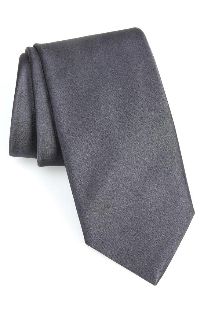 Canali Solid Silk Tie 1
