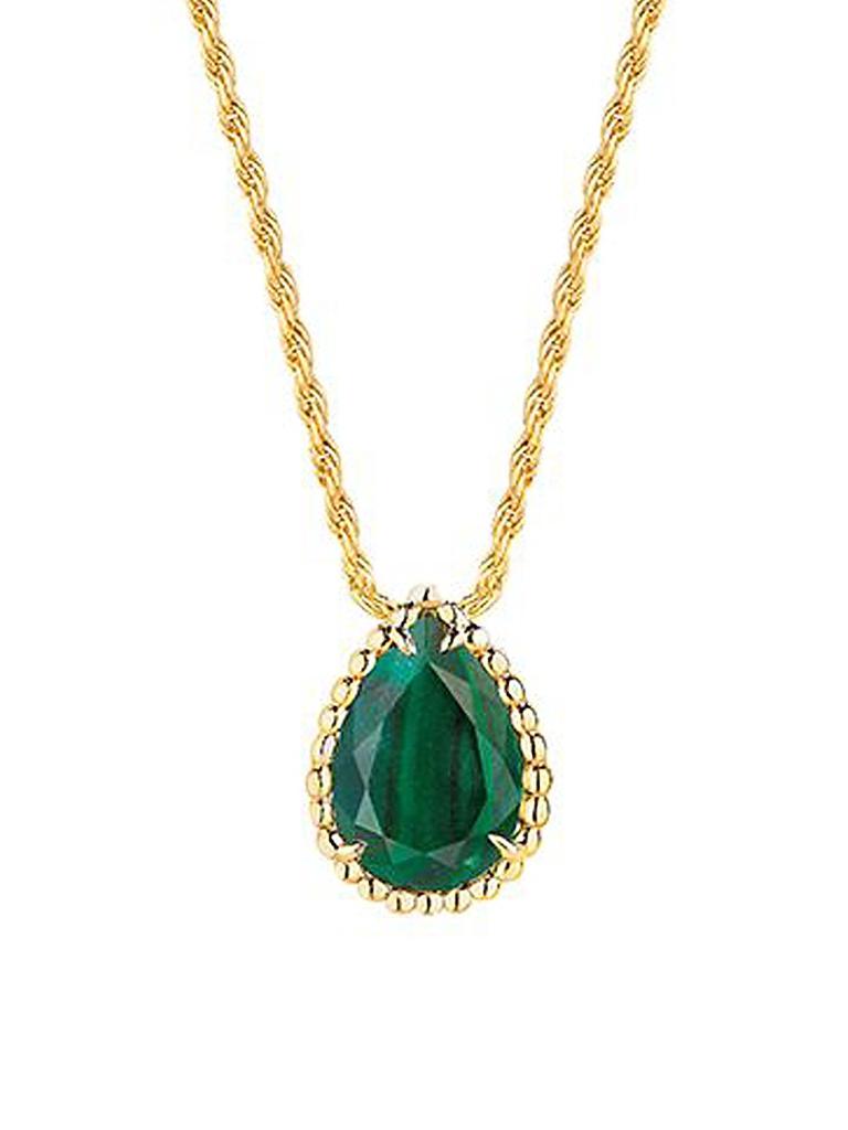 Boucheron Serpent Bohéme 18K Yellow Gold & Malachite Small Pendant Necklace