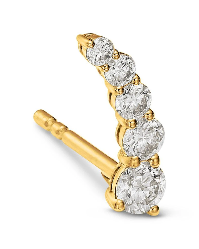 Moon & Meadow 14K Yellow Gold Lab Grown Diamond Graduated Climber Earrings 3