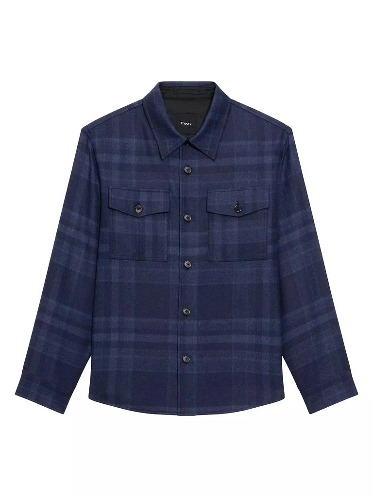 Theory Shaded Plaid Pocket Overshirt 1