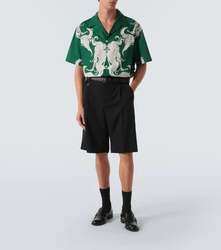 Valentino Printed cotton poplin bowling shirt 2