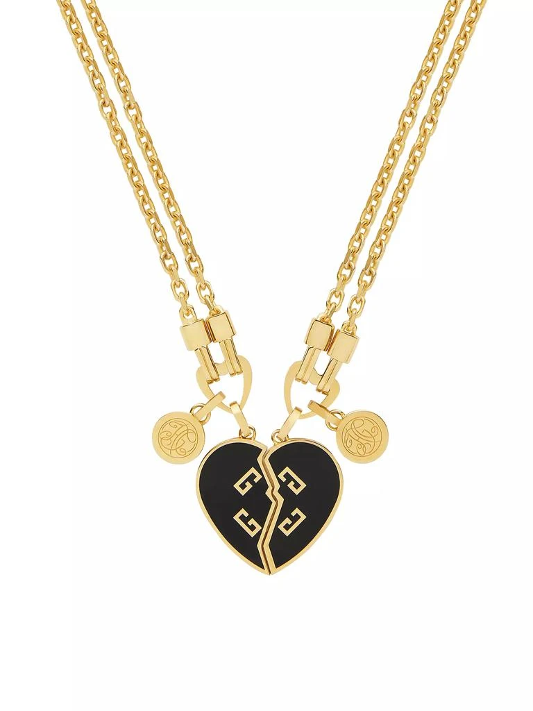 Givenchy Separable Heart Necklaces in Metal and Enamel 4