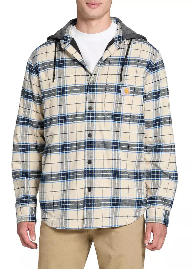 Carhartt Carhartt Men's Flannel Fleece Lined Hooded Shirt Jacket 1