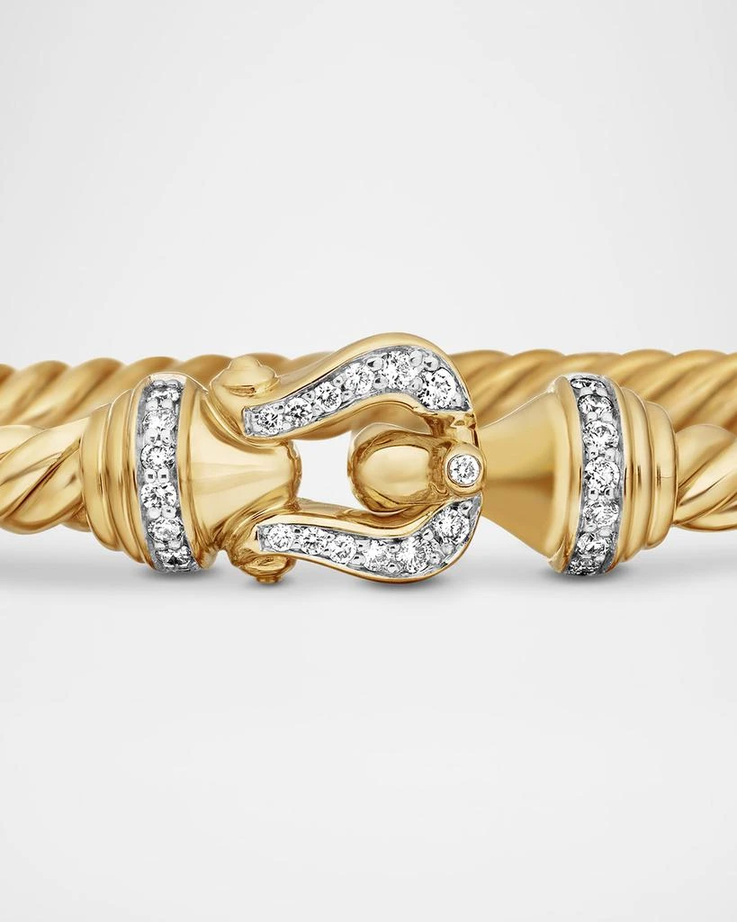David Yurman Buckle Bracelet with Diamonds in 18K Gold 5
