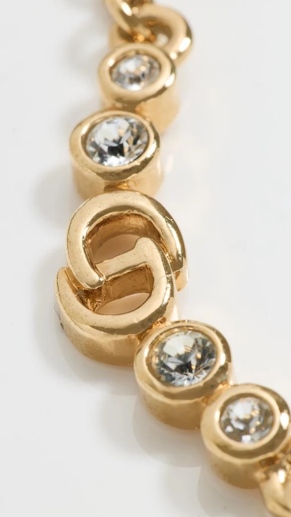 What Goes Around Comes Around Dior Gold Crystal CD Necklace 3