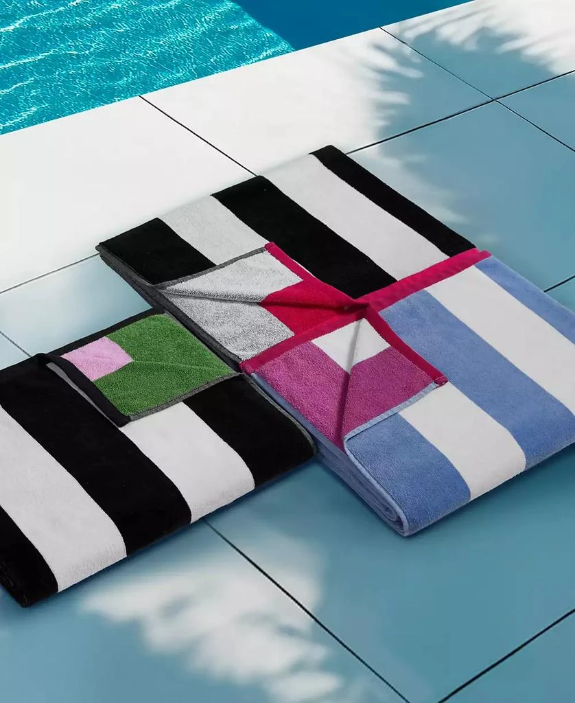 Juicy Couture Reversible Cabana Cotton Beach Towel,  36" x 72" 7