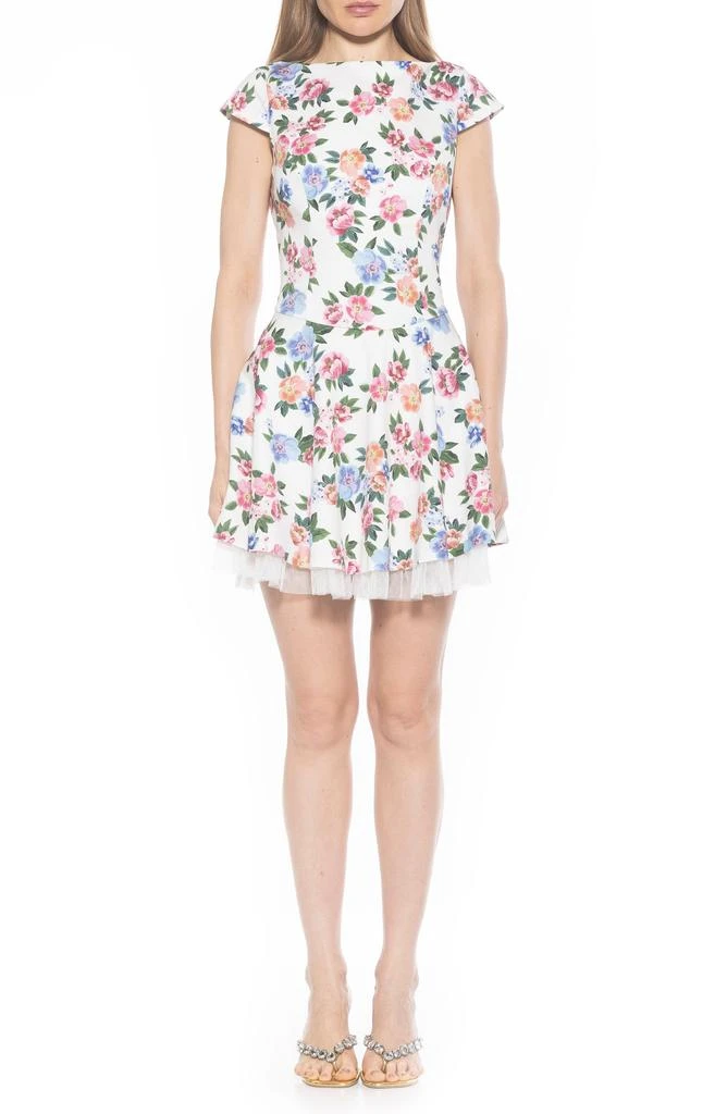 ALEXIA ADMOR Aleena Boat Neck Minidress