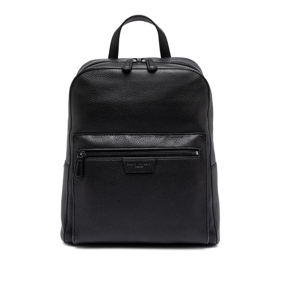 GIANNI CHIARINI Textured Leather Backpack with Structured Design