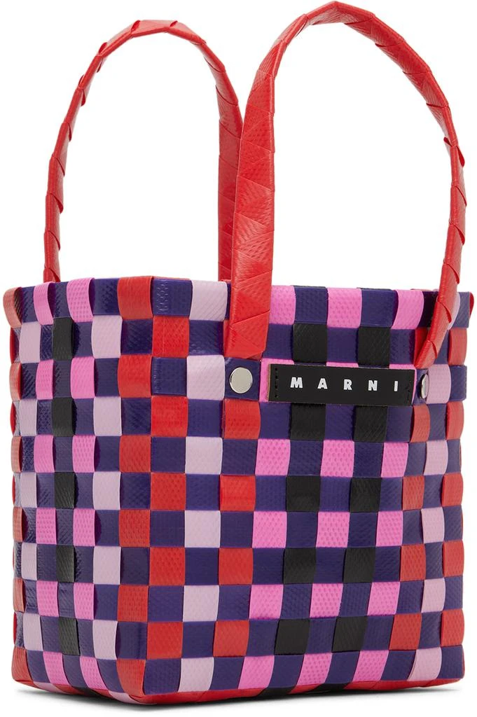 Marni Kids Pink & Purple Micro Basket Tote 2