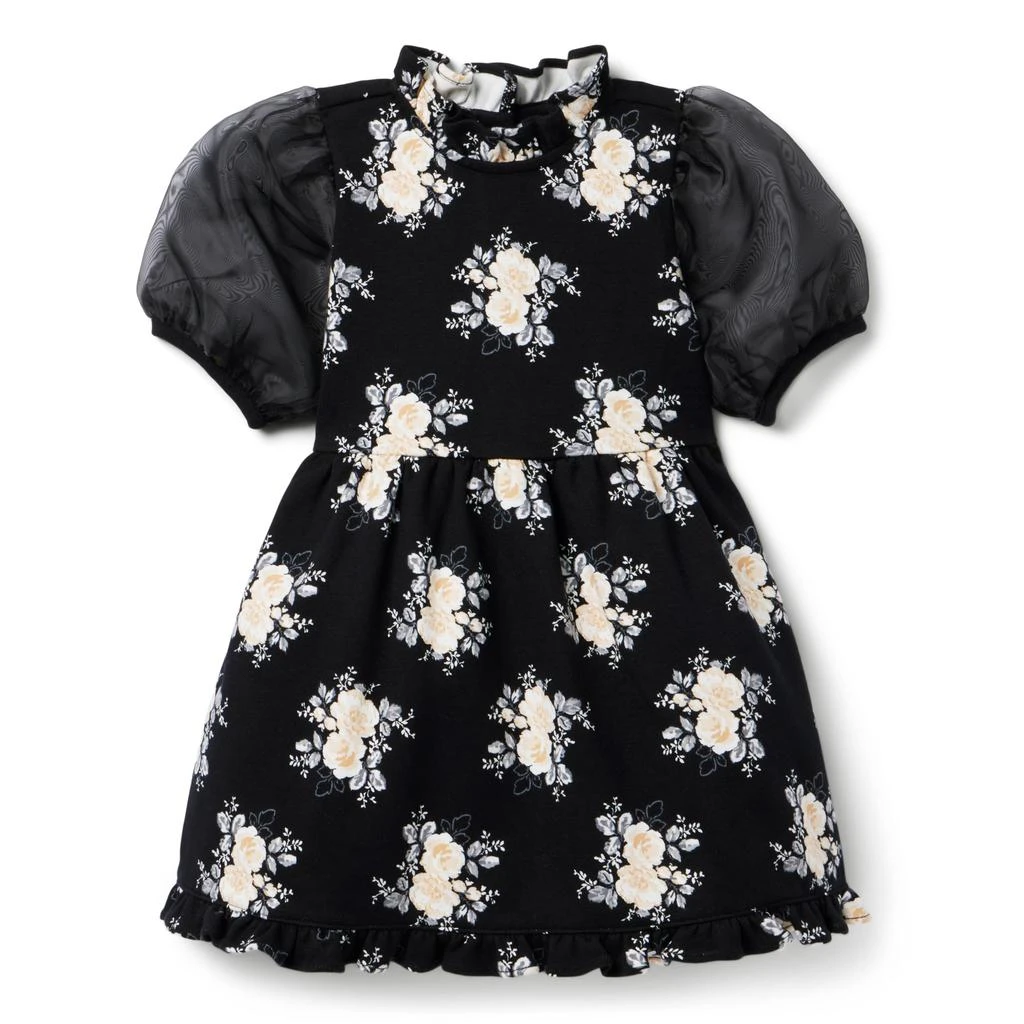 Janie and Jack Floral Print Dress (Toddler/Little Kid/Big Kid) 1