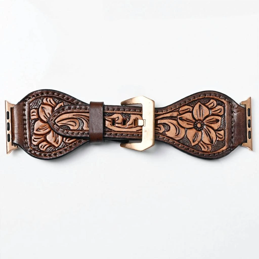 American Darling Women's Cowhide Leather Watch Strap In Brown 1