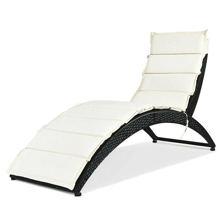 PROXXI Foldable Patio Lounge Chair with Cushion for Backyard 4