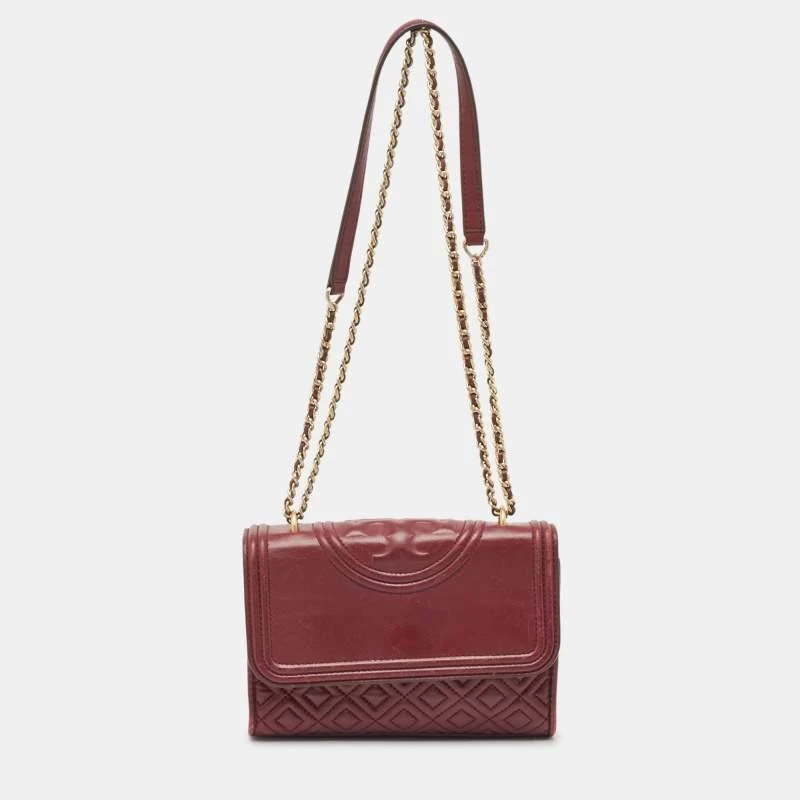 Tory Burch Tory Burch Red Leather Small Fleming Shoulder Bag 1