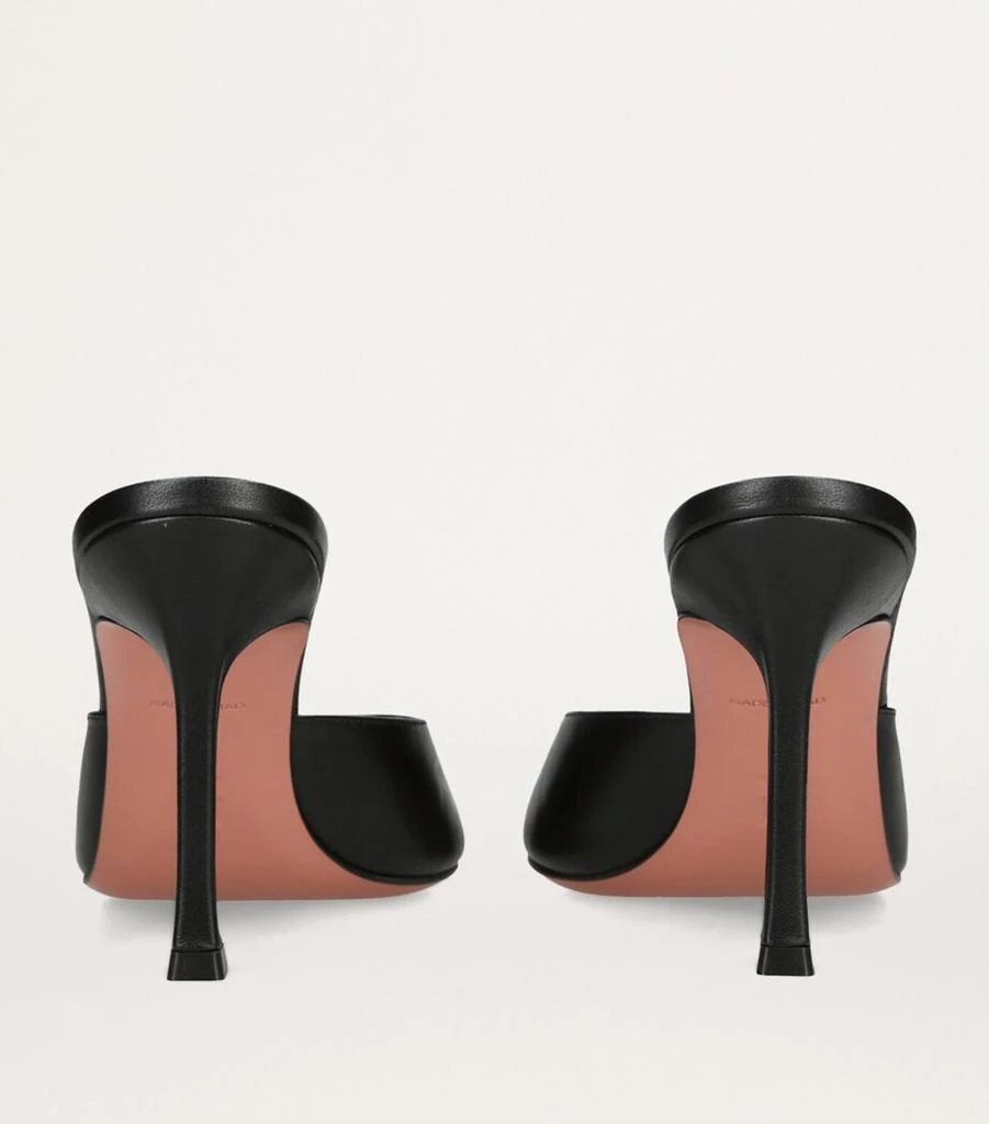 Amina Muaddi Leather Alexa Mules 90 2
