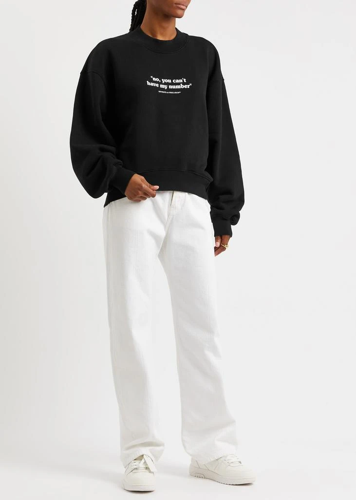 Off-White Slogan printed cotton sweatshirt  4