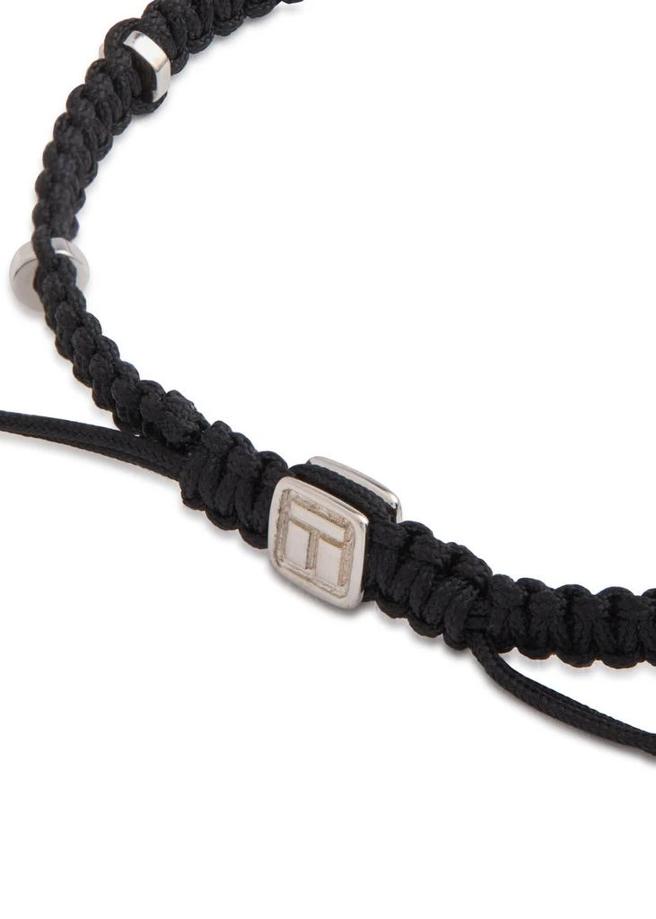 Tateossian Sterling silver and macramé bracelet 4