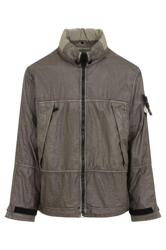ジャケット・アウター C.P Company Gray Washed Hooded Coat C.P. Company – Hooded Jacket Raven Grey