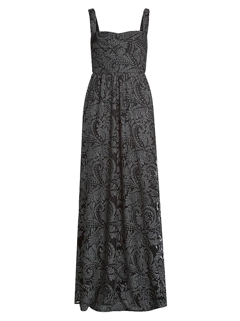 Saloni Rachel Paisley Tulle Maxi Dress 1