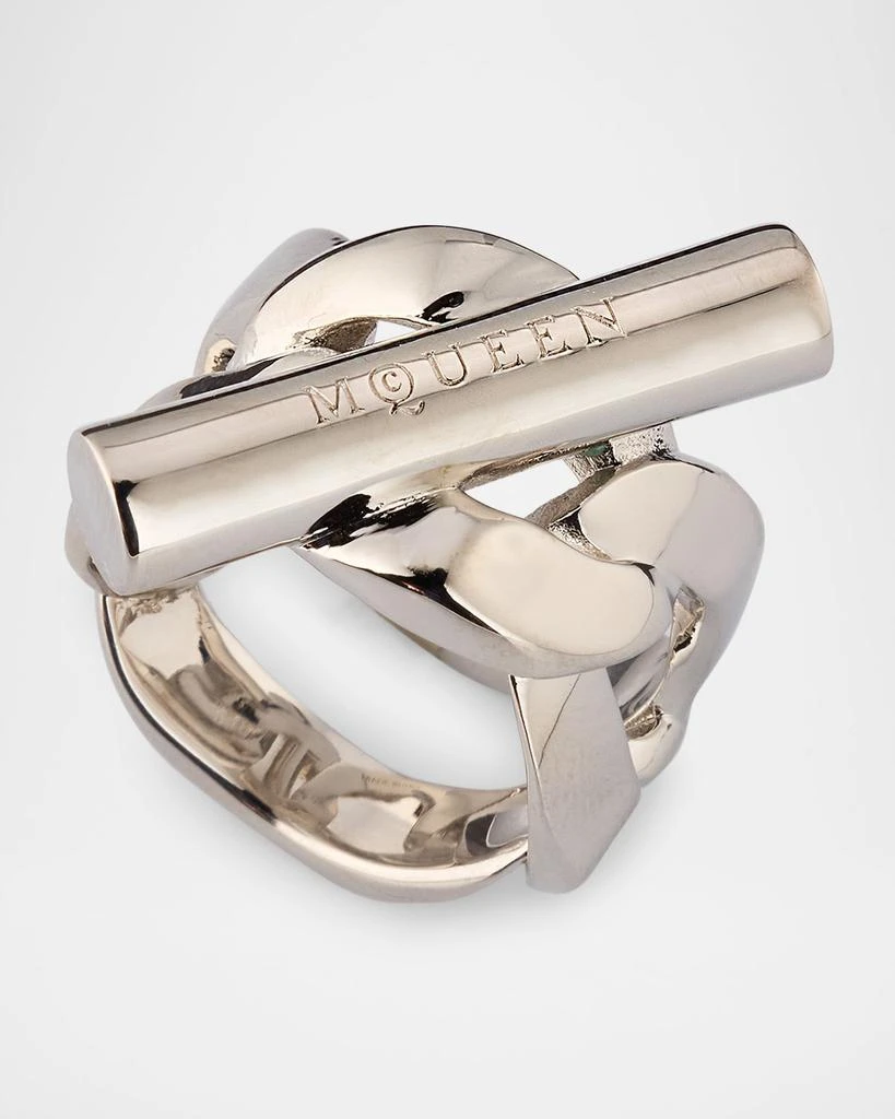 Alexander McQueen Men's Crossbar Ring 3
